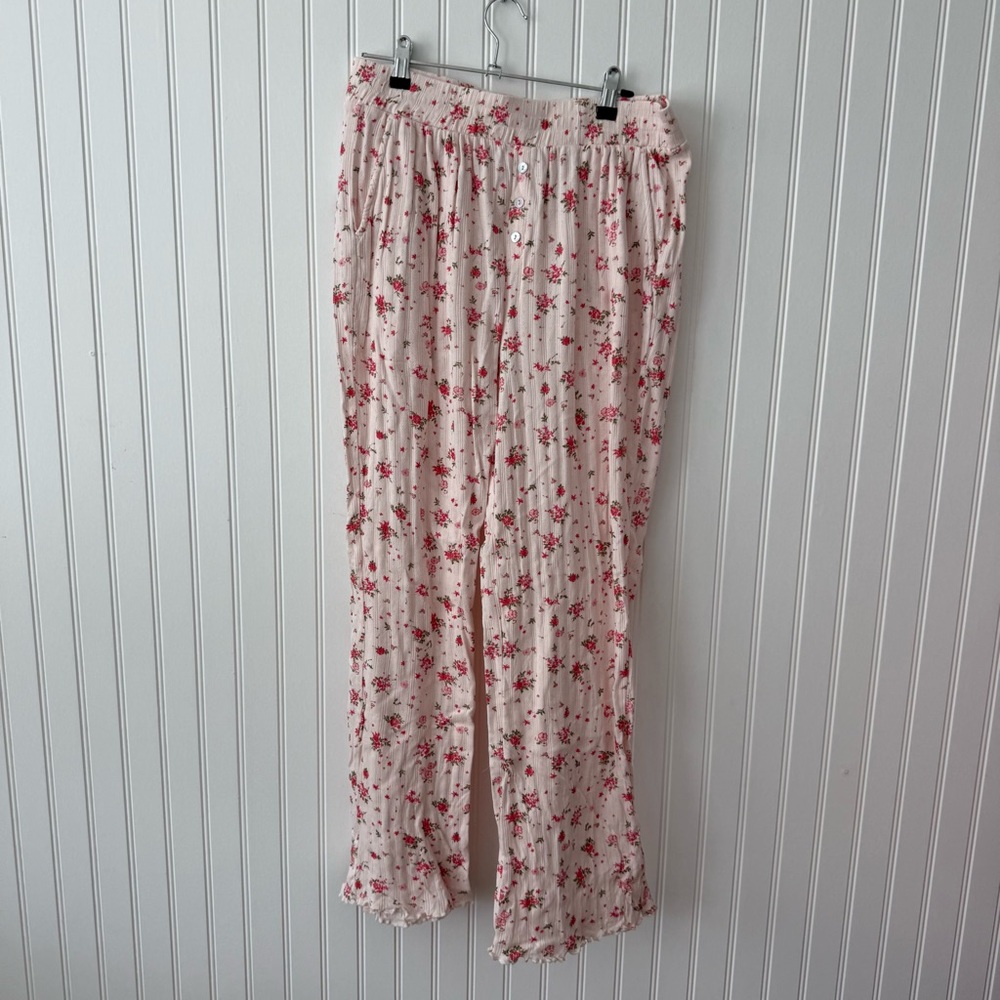 Joie Pajama Set Cropped Top 100% Organic Cotton - Picture 7 of 15